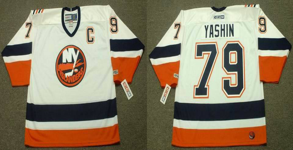 2019 Men New York Islanders #79 Yashin white CCM NHL jersey